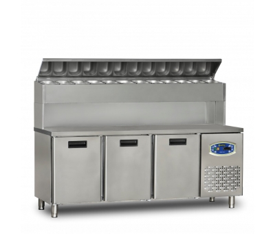 22TBF3S-PY70 3-DOOR HIGH-MOUNTED PIZZA PREPARATION CABINET