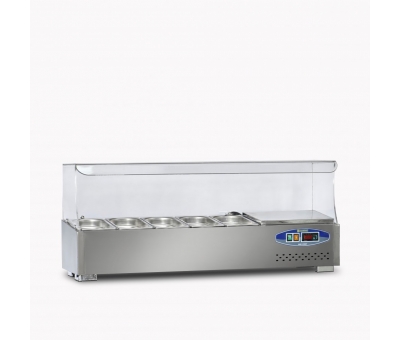 22SBS05-12 COOLED COUNTER TOP SALAD BAR 5 BATHTUBS